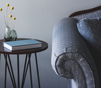 Cozy design with sofa and table